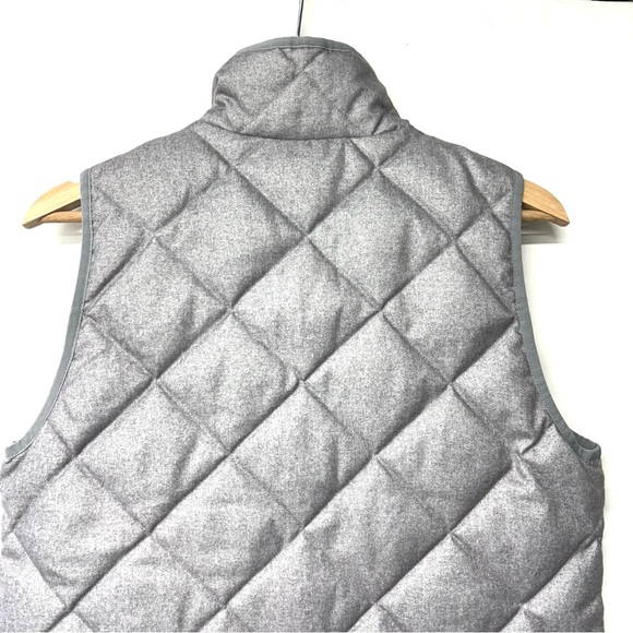 J Crew Diamond Quilted Down Zip Up Puffer Vest Jacket Gray Silver Size Small - Picture 6 of 14